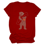 FUNNY BEAR SHORT SLEEVE T SHIRT FOR HER_CWTTS1505