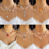 PEARL BEADED NECKLACE WITH PENDANT_CWAJE1157