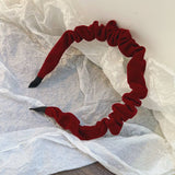 CHRISTMAS RED HEADBAND RETRO ELEGANT WINTER STYLE_CWAHA3956