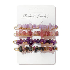 Cwaha5649_Natural Gravel Multi-Color Hair Clip Set