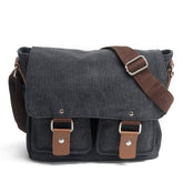 Vintage Canvas Horizontal Satchel For Men Women_Cwab5563