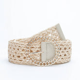 Womens Obi Braided With Large Round Buckle