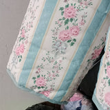 STRIPED FLORAL PRINT LOOSE QUILTED JACKET_CWOJA1552