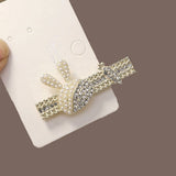 RHINESTONE CUTE RABBIT CARROT DUCKBILL HAIRPIN_CWAHA4735