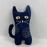 HANDCRAFTED INDIGO DYED EMBROIDERED PLUSH DOLL_CWMM6056