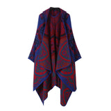 Vintage Hooded Cape Faux Cashmere Shawl Cape_Cwasc2271