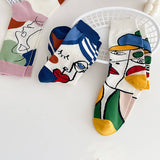 FASHIONABLE PRINTED MID CALF COTTON SOCKS_CWMS0506