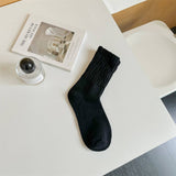 Women Solid Color Pile Socks Cotton Socks_Cwms0337