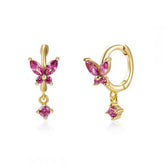 MULTICOLOR BUTTERFLY SIMPLE TEMPERAMENT EARRINGS_CWAJE1721