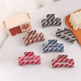Cwaha1416_Twill Irregular Rectangle Hair Claw Clip