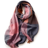 ELEGANT PLAID SHAWL WINTER SCARF FOR WOMEN_CWASC0170