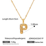 NICHE ALL MATCH TEMPERAMENT GLOSSY LETTER NECKLACE_CWAJE1893
