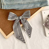 Trendy Striped Scarf Hair Wrap Bag Tie_Cwasc02986