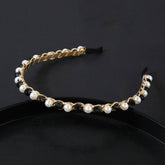 Women Simple Crystal Pearl Hairband_Cwaha0474