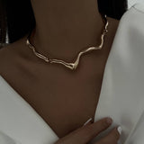 NEW COLD STYLE GEOMETRIC TWISTED DESIGN NECKLACE_CWMM3132