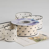 POLKA DOT FLOCKING RIBBON HANDMADE DIY BOW RIBBON_CWMM5781