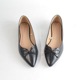 Women Pointed Bow Soft Sole Flat Shoes
