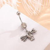 Unique Fist Arrow Belly Ring Body Piercing_Cwmm9326