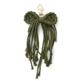 BOW TASSEL KEYCHAIN HANDCRAFTED WRIST STRAP_CWAB5073