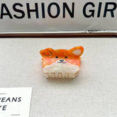 CUTE YELLOW DOG ACETATE HAIR CLAW CLIP_CWAHA5772