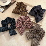 Mesh Bow Scrunchie Elegant Bun Hair Tie Accessory_Cwaha07780
