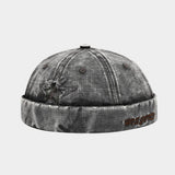 Retro Letter Star Patch Brimless Cap Unisex_Cwah04671