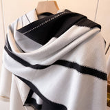 Colorblock Reversible Cashmere Feel Scarf_Cwasc03455