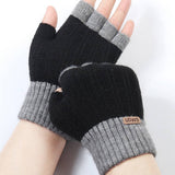Warm Velvet And Thickened Half Knitted Gloves_Cwag0134