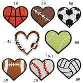 FOOTBALL BADGE HEART ACCESSORY PATCH_CWMM4055