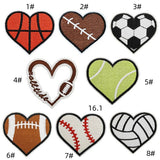 FOOTBALL BADGE HEART ACCESSORY PATCH_CWMM4055