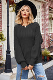 Solid Color Crew Neck Plus Size Pullover Sweater