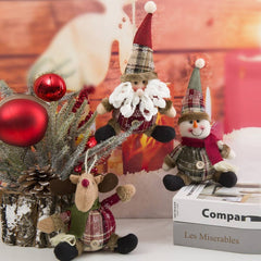 CHRISTMAS DECORATION PLAID FABRIC ORNAMENTS_CWMM2757