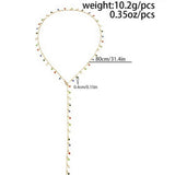 FASHIONABLE COLORFUL CRYSTAL Y SHAPED NECKLACE_CWMM3148