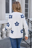 Womens Floral Personality Plus-Size Sweater