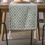 GEOMETRIC TASSEL VERSATILE TABLE RUNNER_CWMM1020