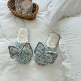 BOWKNOT WINTER PLUSH OPEN TOED HOME SLIPPERS_CWMM2975