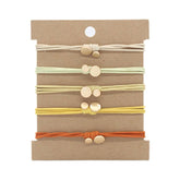 5 CARD MOUNTED GRADIENT SIMPLE HAIR SCRUNCHIES_CWAHA2722