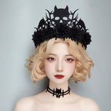 HALLOWEEN WITCH DEMON SKULL FLOWER CROWN_CWMM0140