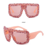 Vintage Diamond Large Frame Square Sunglasses_Cwasg0852