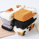 Women Home Padded Warm Coral Velvet Socks_Cwms0333