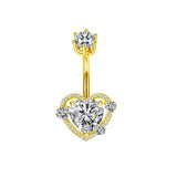 HEART CZ BELLY RING HYPOALLERGENIC BESTSELLER_CWMM9194