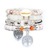 BOHEMIAN SHELL CREATIVE GLASS BEAD BRACELET_CWASC0697