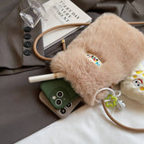 Winter Imitation Rex Rabbit Fur Shoulder Plush Bag_Cwab3960