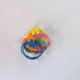 RAINBOW BEAR HEART BOW HAIR TIE_CWAHA1836