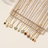 MINIMALIST HEART NECKLACE WITH BLUE TIGERS EYE_CWMM8820