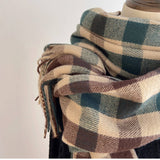 Vintage Wool-Blend Scarf Cozy Winter Neck Wrap_Cwasc1476