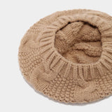 Women'S Thick Knit Beret Hat Winter Warm_Cwah04720
