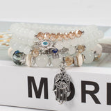 BOHEMIAN PALM EYES CROSS BRACELET_CWAJE2216