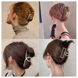 6 PACK GOLD TONE METAL HAIR CLAWS STRONG HOLD_CWABE0199