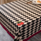 CHECKERBOARD TABLECLOTH SUEDE TABLECLOTH_CWMM0973